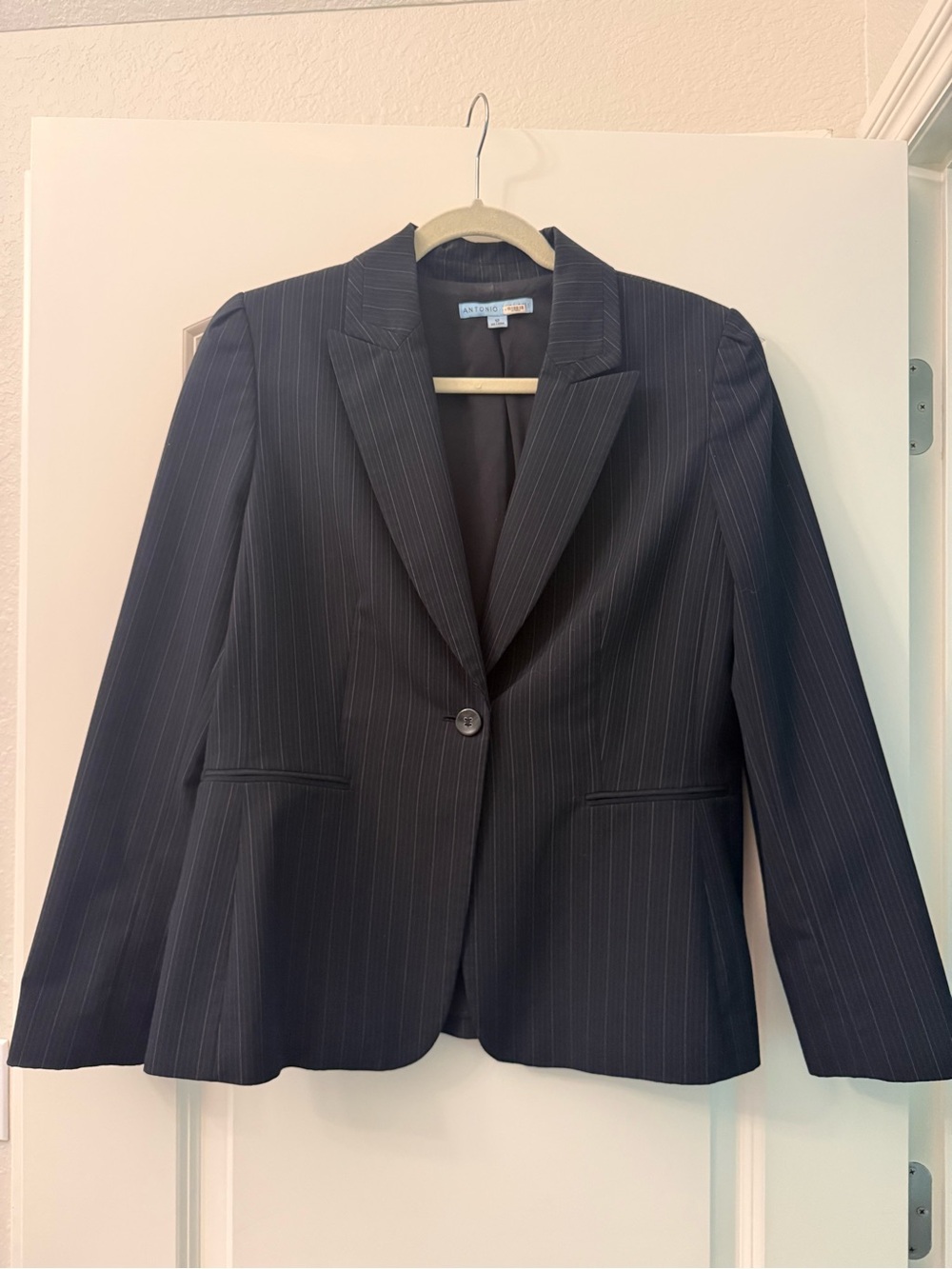 ANTONIO MELANI Pinstripe Single-Button Blazer